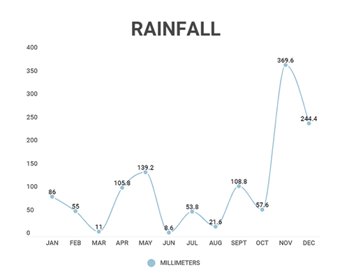 2019 Rainfall graph