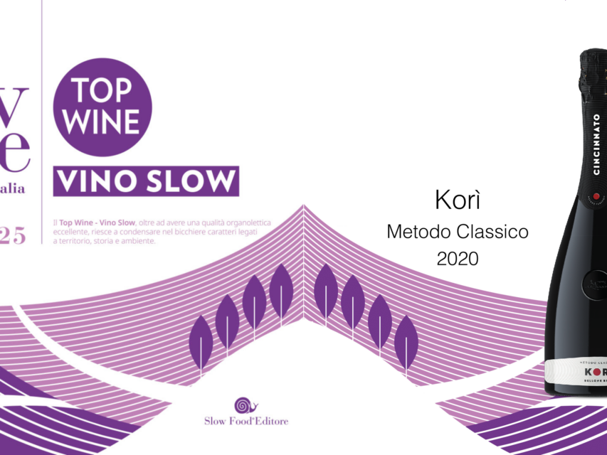 Cincinnato ottiene il riconoscimento moneta nella Slow wine guide e Korì viene premiato con il premio Top Wine vino slow. Nella foto il premio conseguito dalla Cincinnato per Korì: top wine vino slow